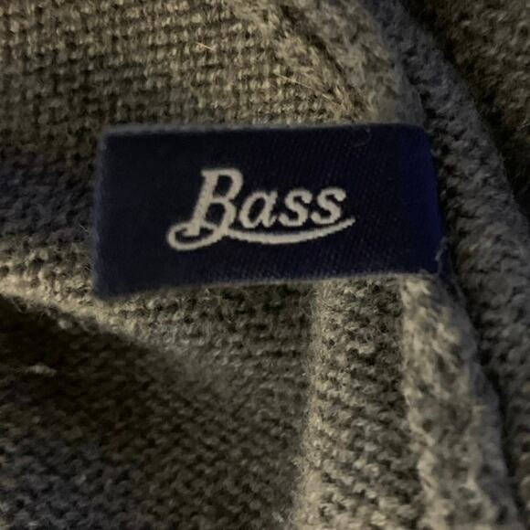 GH Bass & CO Men’s Gray Sweater 3/4 Zipper 100% Cotton Fishing Top - Picture 8 of 10